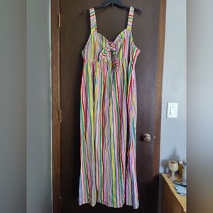 Multicolor Striped Maxi Dress